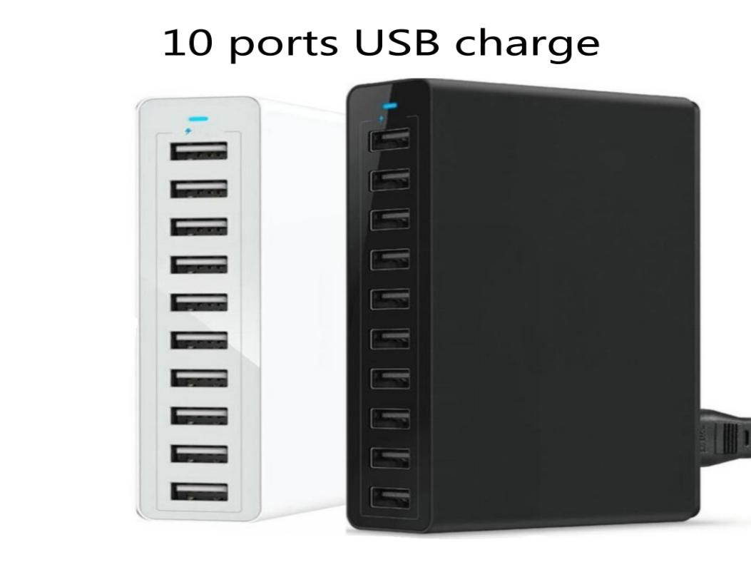 50W 10Ports USB Charger Station For Smart Phone PC Multi Chargers With US AU EU UK Plug3582603