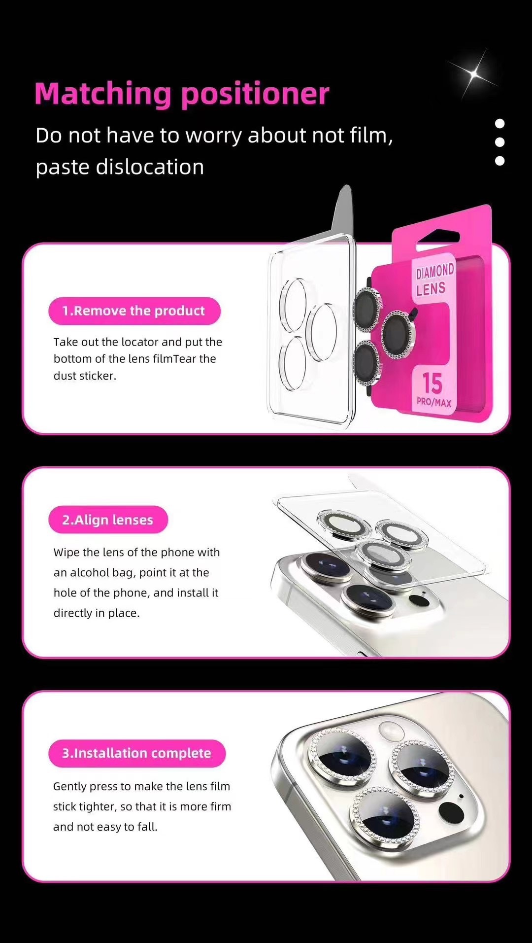 Rhinestone Ring Diamond Eagle Eye One-Body Hawkeye Metal Camera Lens Glass Protector Back HD Clear Scratch-Resistant Film for iPhone 17 16e 16 15 14 1