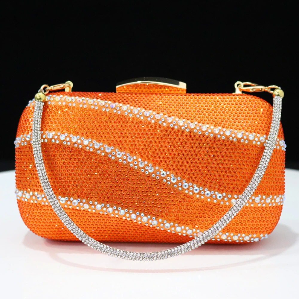 Chan Latest INS Style Orange Elegant High Heels Nigerian African Womens Shoes and Bag Set 240926