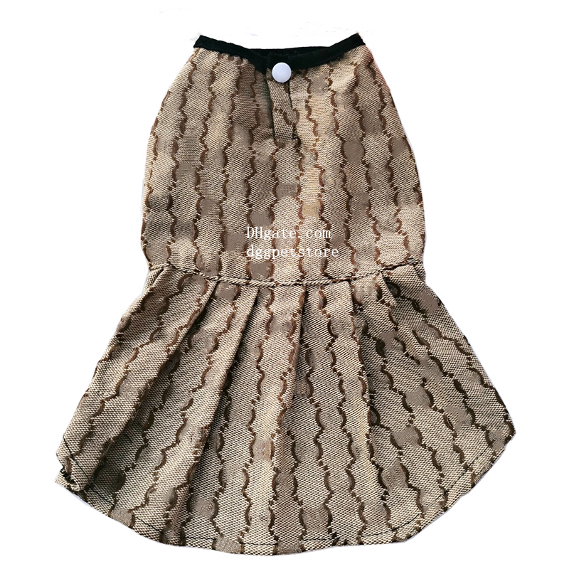 Luxury Dog Dress Fashion Dog Apparel for Small Dogs Lightweight Cooling Dog Dresses Soft Breathable Pet Cats Dog Clothes for Spring Summer Brown XXL A403