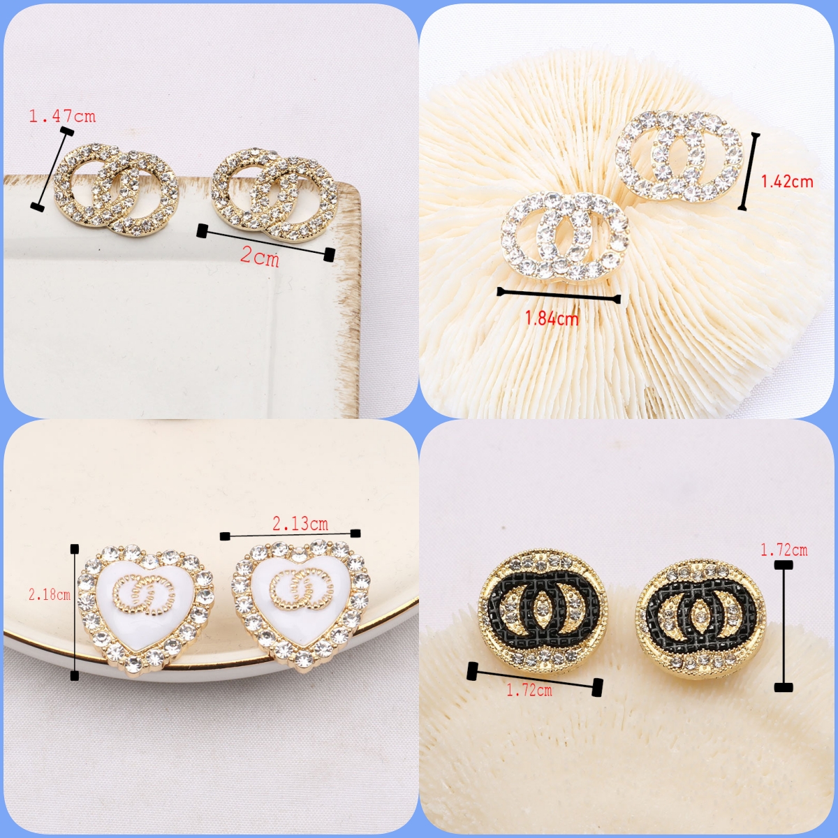 Simple 925 Silver Letters Stud Earrings Women Girls Geometry inlay Crystal Rhinestone Pearl Earring Luxury Wedding Party Designers Jewerlry Merry Christmas Gifts