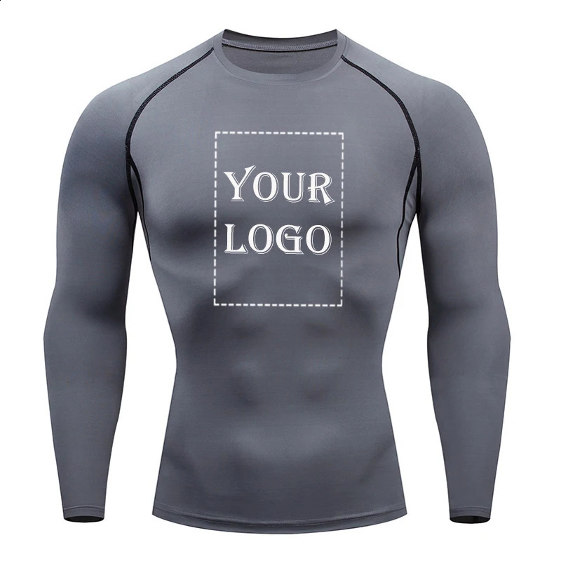 Your own n image compression shirt running fitness tight fitting sportswear customized printing Tshirt 240929