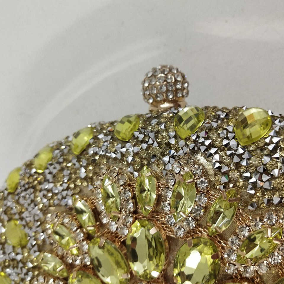 Clutch Bag Solid Color Oval Banquet Small Style Designer Bag Diamond Studded Lock Bag Banquet Bag Evening Party Full Diamond Hand-held Bag 240920