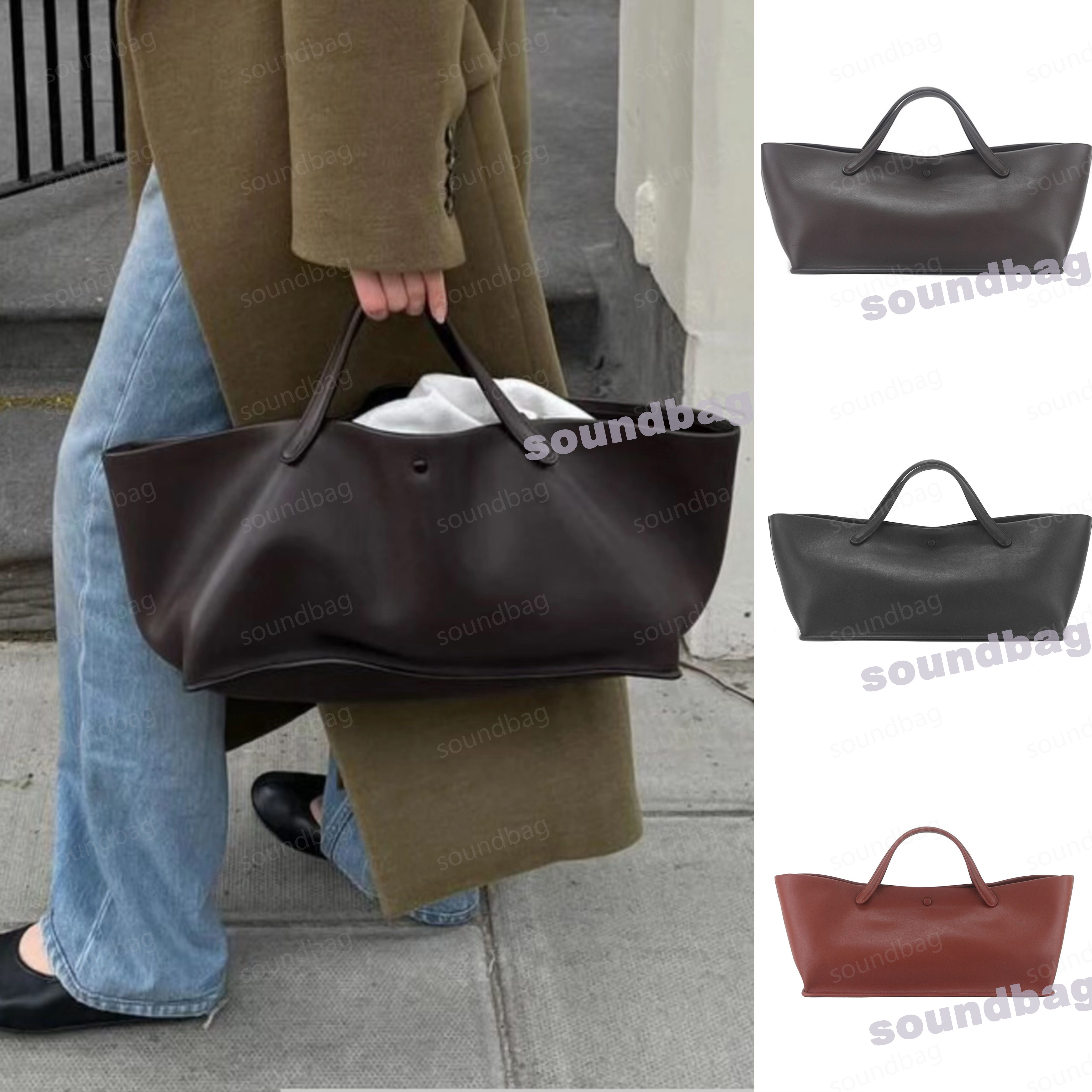 10A Hot Minimalist Tote: Old Money ROW Commuting Large Capacity Spacious Designer Bag, Foldable, Celebrity Favorite, Elegant Trendy Designer Classic soft leather