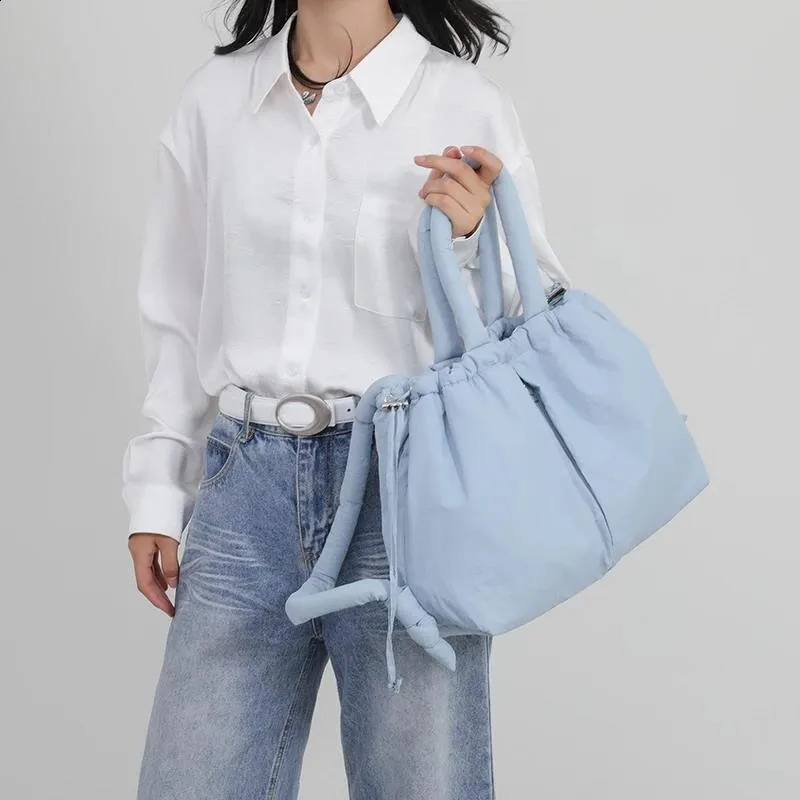 Soft Big Nylon Handbags Women Fashion Korean Version Casual Large Capacity Shoulder Bag Travel Simple Crossbody Bags 240924
