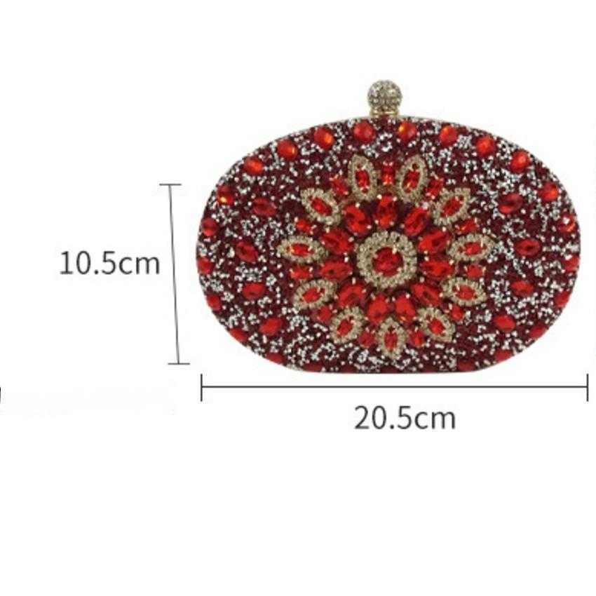 Clutch Bag Solid Color Oval Banquet Small Style Designer Bag Diamond Studded Lock Bag Banquet Bag Evening Party Full Diamond Hand-held Bag 240920