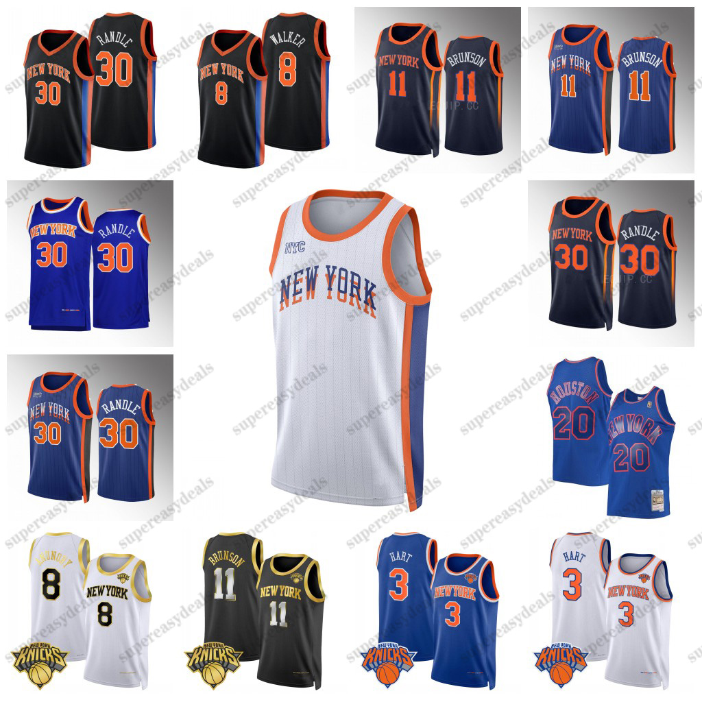 OG 8 Anunoby 2024-25 Knickes basketball jersey Julius 30 Randle Jalen 11 Brunson 5 Achiuwa Donte 0 DiVincenzo Hart McBride Morris Sr. Payne Robinson Shamet Sims Toppin