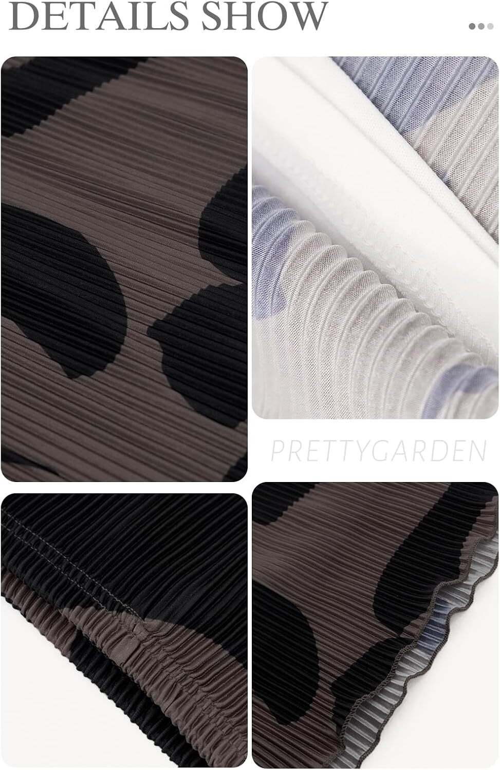 women's 2024 summer high waist pattern printed aline folded long skirt women's fashion plisse medium long skirt