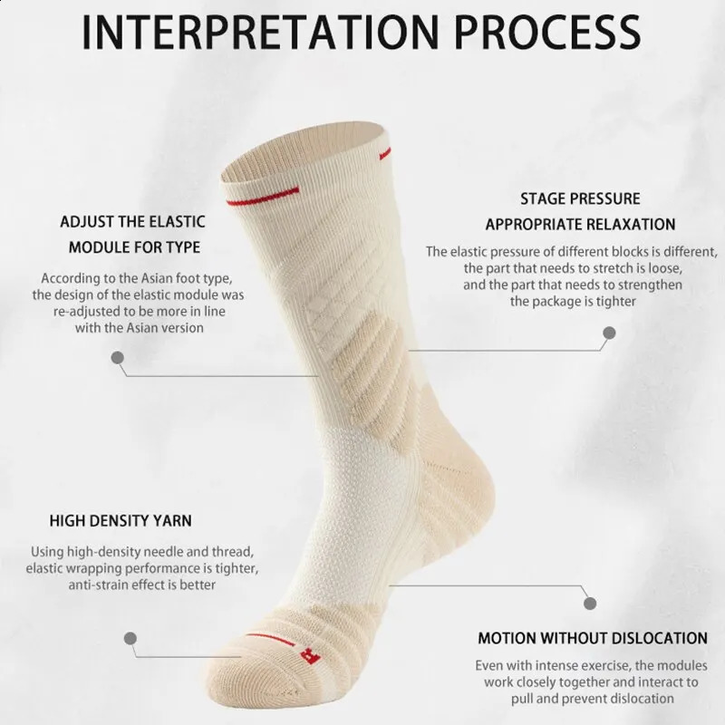 4 pairsbatch professional basketball socks breathable mens mid tube white sports towel bottom 240929