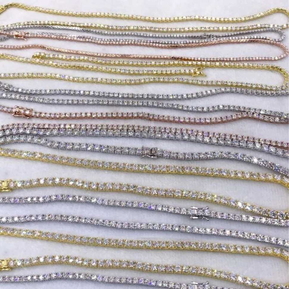 Designer necklaces for women fashion designer Pendant Necklaces Hip Hop 925 Silver VVS Moissanite Diamond Necklace Jewelry tennis chain