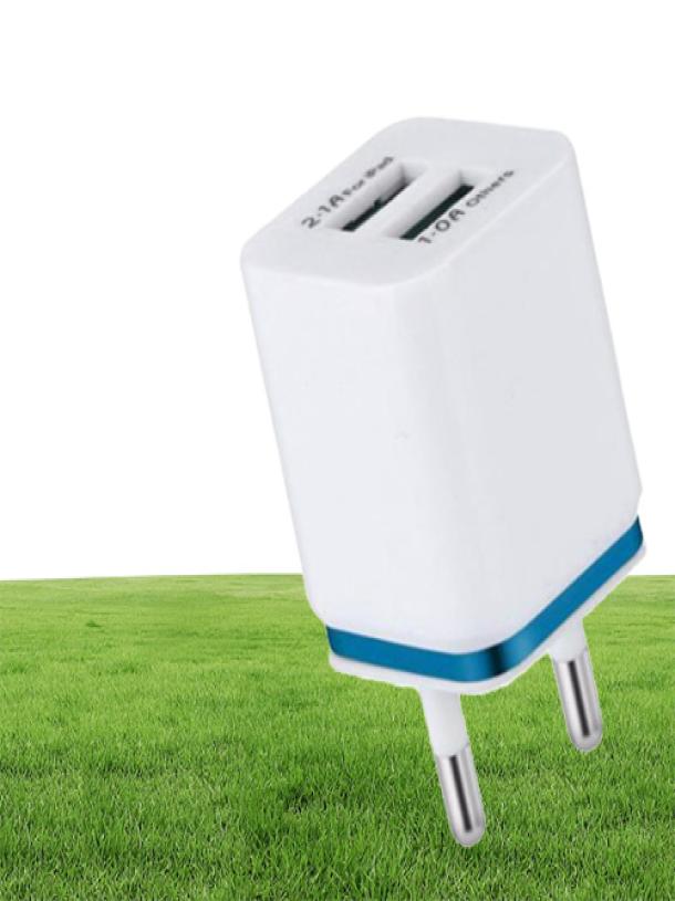 21A Fast Charging Dual USB Charger Universal Travel EUUS Plug Adapter Portable Wall Mobile Phone Charger DHL2095084