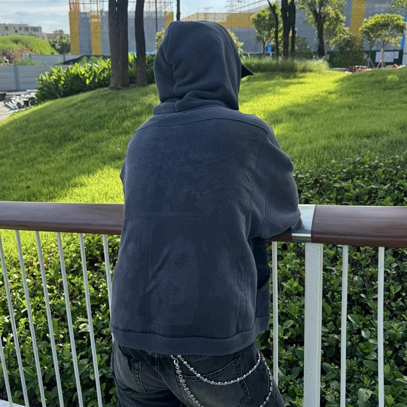 Autumn Winter Men's Hoodie Vintage Graphic Hooded