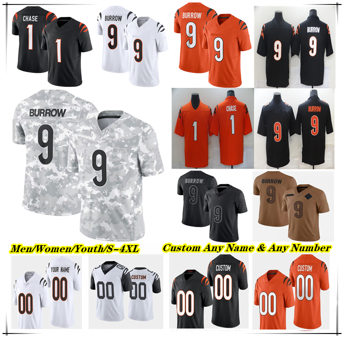 American Football Jersey Joe Burrow Zack Moss Chase Brown Ja'Marr Chase Mike Gesicki Akeem Davis-Gaither Germaine Pratt Logan Wilson Boomer Esiason Higgins Iosivas