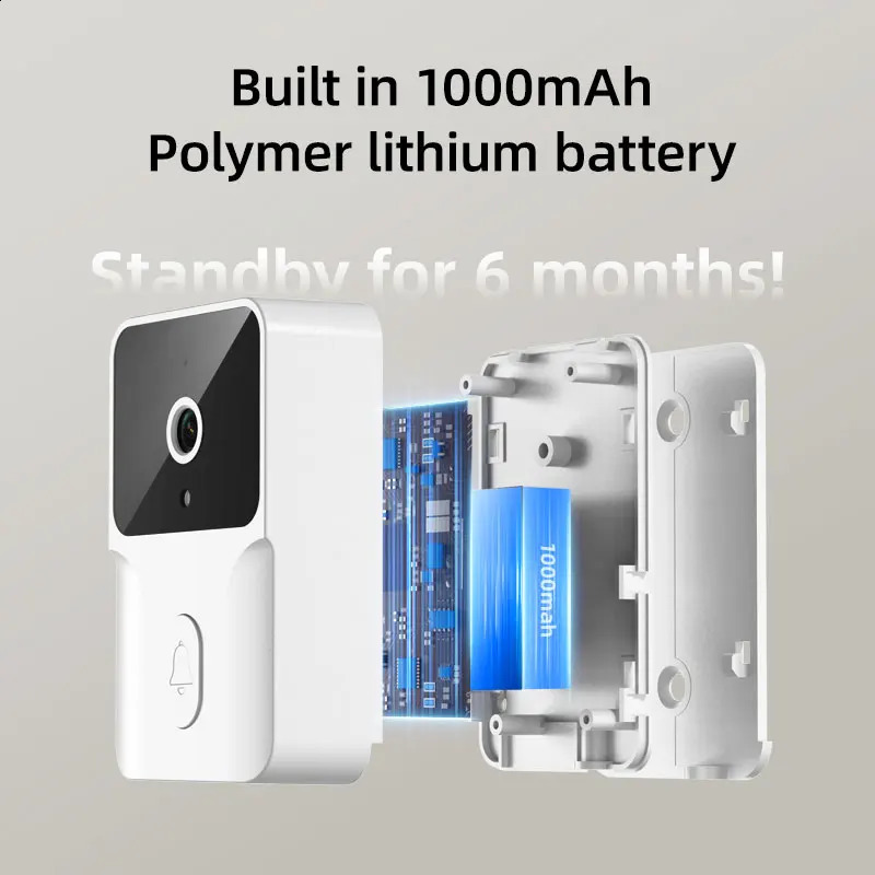 Video wireless electronic doorbell outdoor monitoring video tape infrared night vision home voice intercom door machine 241019