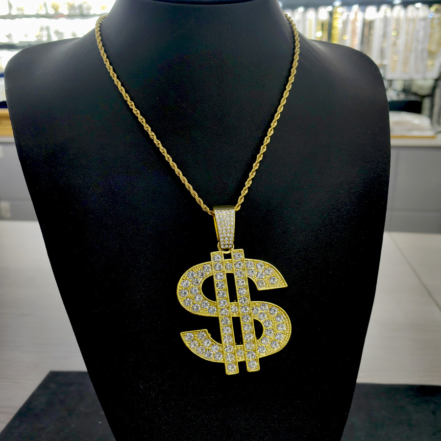 Pendant Necklace for Men Dollar Necklace Fashion Hip Hop Chain Necklace Necklaces Jewelry Party Gifts
