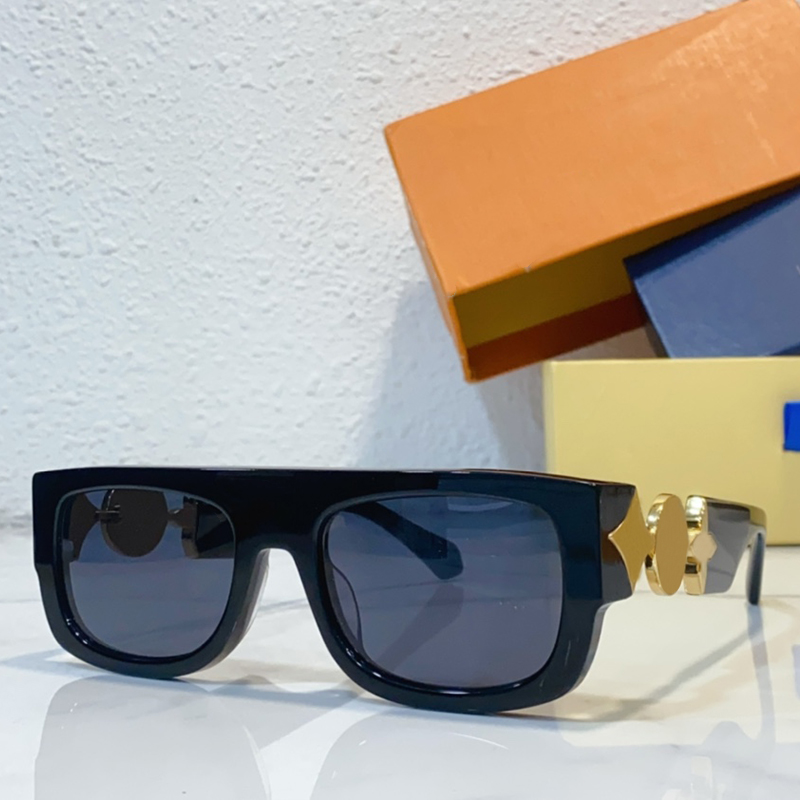 Luxury Sunglasses Men Women 2196 Fashion Rectangular frame Square mirror legs Sunglasses Stylish outdoor goggles UV400 Radiation Protection