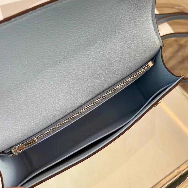 Drawstring Genuine Leather Box Bags For Women Handbags And Purses 2024 In Cow Button Mini Mobile Phone Shoulder 58d8 - view 6