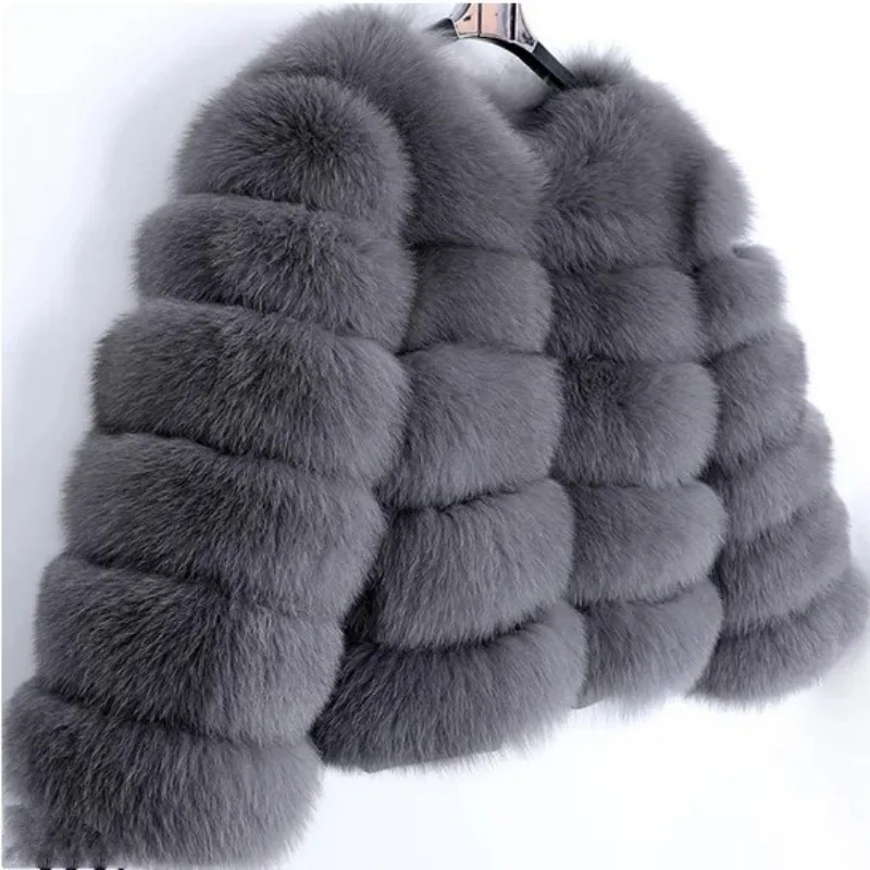 Solid Faux Fur Jacket Women Coats Patchwork Thicken Casual Loose Overcoat Korean Fashion Autumn Winter Warm Outerwears New