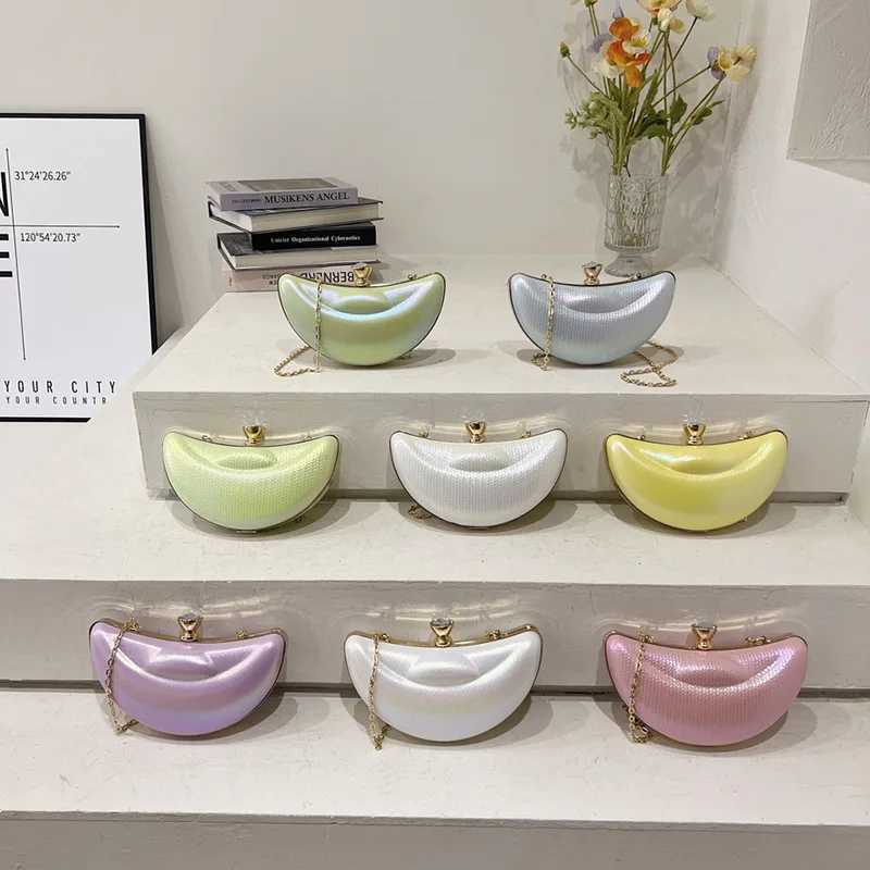 Moon Shape Bags for Ladies Hobos Fashion Funny Small Crossbody Bag Leather Hip Hop Party Cute High Quality Shoulder Ladies 240929