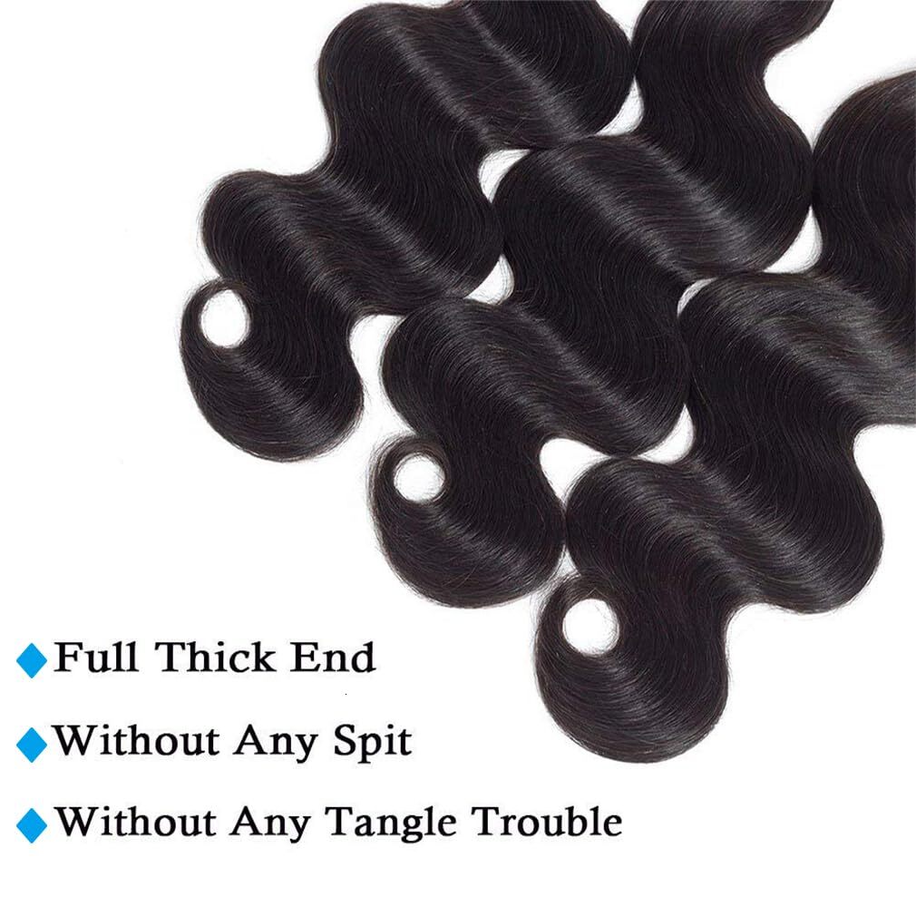 Cosdelu Body Remy Unprocessed Raw Virgin 100% Human Hair Water Wave Extensions 3 4 Bundles Deal