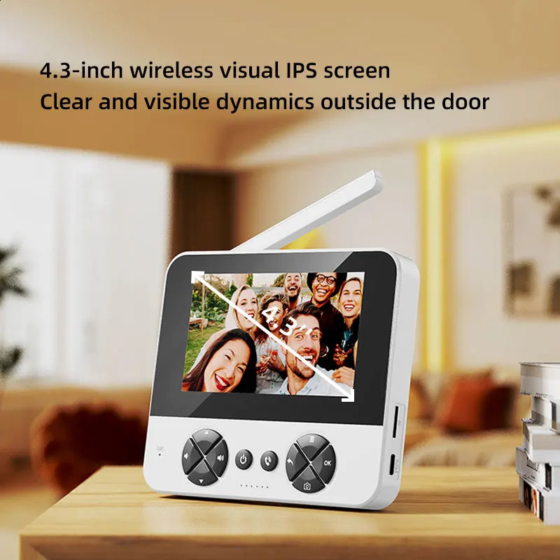 Video wireless electronic doorbell outdoor monitoring video tape infrared night vision home voice intercom door machine 241019