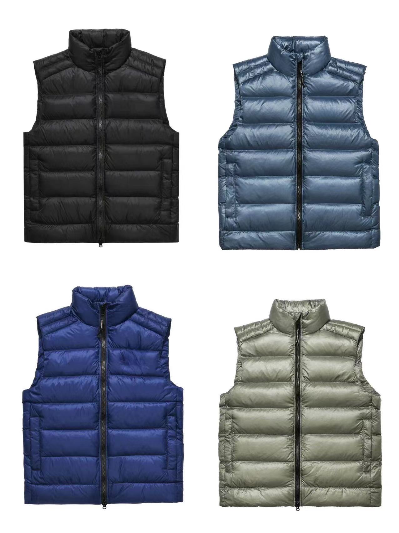 Vest gilet mens gilet designer jacket gilet luxury down woman vest feather filled material coat graphite top Mens Gilet Vest Jacket Embroidered Badge Down vest