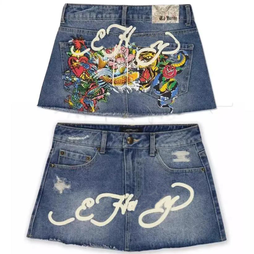 Skirts Spring Summer Spicy Girl Cowboy Bag Hip Short Skirt Women's High Waist Y2k Slimming Denim Skirt