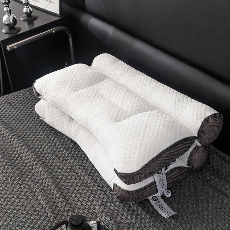 Anti Traction Certificate Protection Pillow Second Generation Black Technical Student Adult Family Dormitory Pillow Core 40x60cm Y240930
