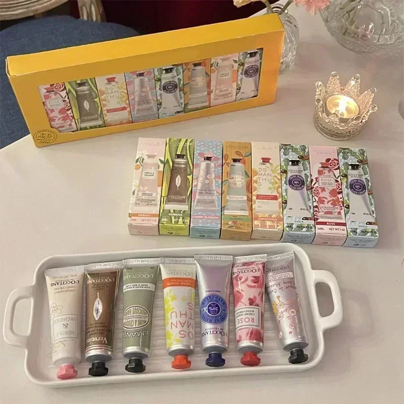 Moisturizing Hand Cream Gift Box Hand Care Essence Cream Prevent Chapping Fragrance Girl Gift 8 Sticks 240930