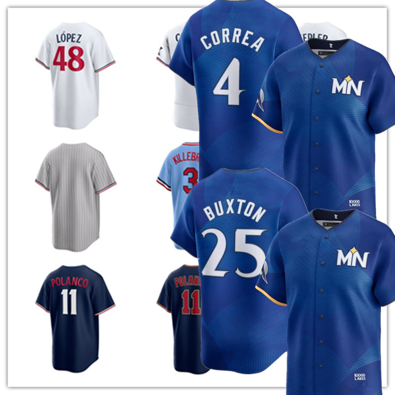 Custom Twins Baseball Jersey 4 Carlos Correa 26 Max Kepler 23 Royce Lewis 25 Byron Buxton 59 Jhoan Duran 7 Joe Mauer 3 Harmon Killebrew 38 Matt Wallner 27 Ryan Jeffers