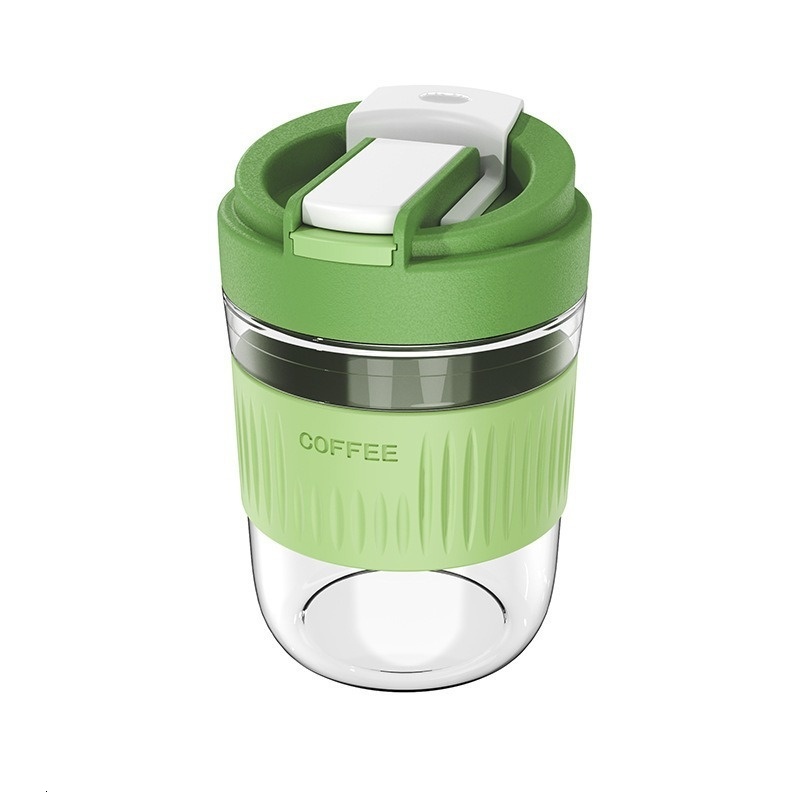 Simple internet celebrity portable water summer girls' thick double drinking straw cup, aron student gift cup