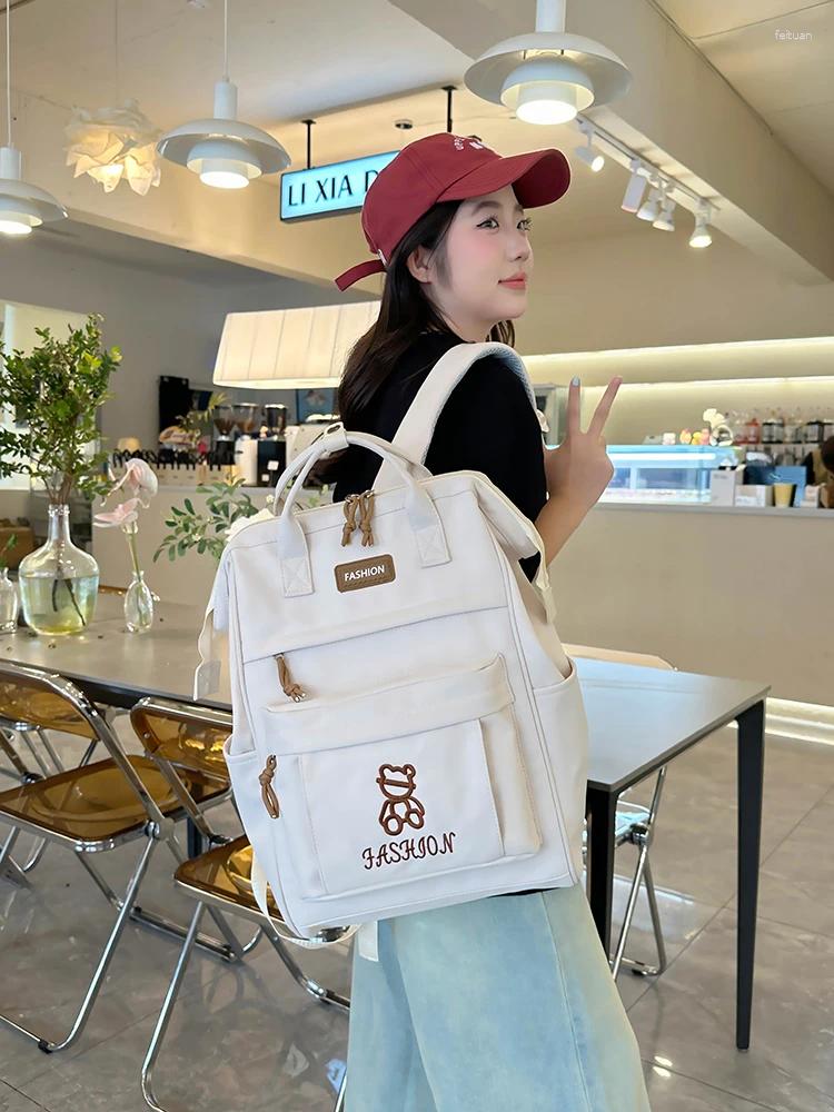 3 School Bags Cute Aesthetic Backpack Large Capacity Bag College For Women Teen Girls