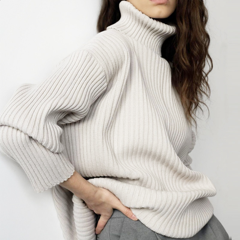 Knitted Wide-leg Pants and Sweaters Women's Tracksuit Autumn Winter Casual Solid White Long Sleeve Jumpers Female 2 Pieces Set 211007