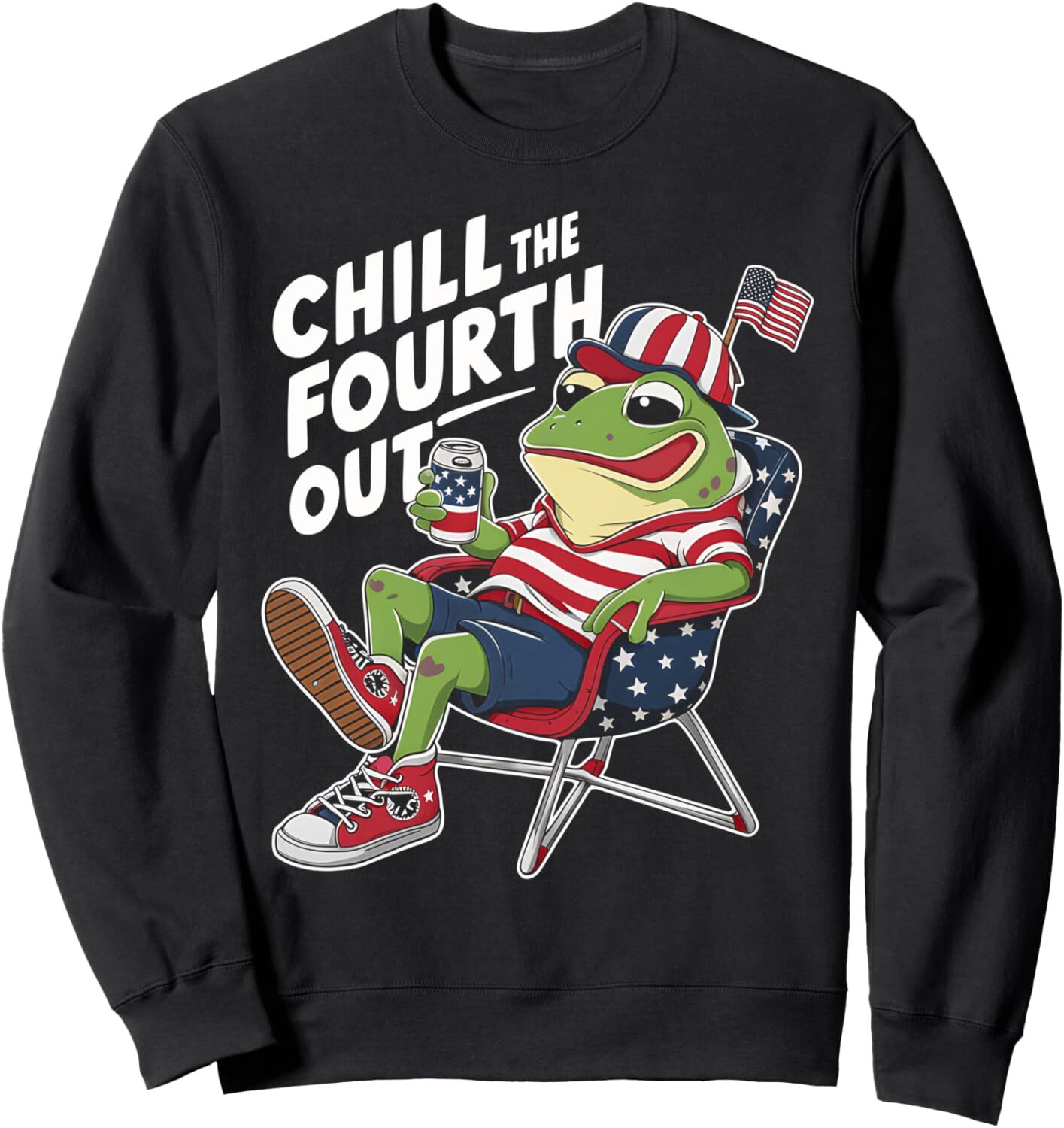 Long Sleeve Shirts for Men sweatshirt Fourth Of July Frog American Flag USA Patriotic Holiday Tees Sweatshirt Tee Streetwear Casual tops clothes
