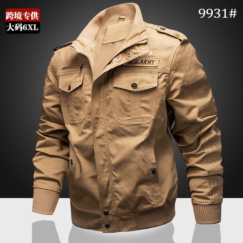 Autumn and winter new clothing military fan cotton plush work clothes oversized jacket men's fashion trend