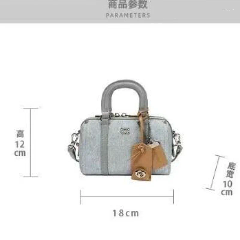 Shoulder Bags Fashion Pillow Lady Blue Canvas Denim Leisure Versatile Handheld Trend Commuter Crossbody 8ff4