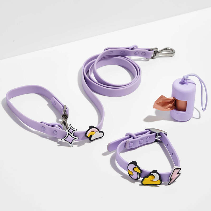 Fashion Premium Designer Custom Adjustable Heavy Duty PVC Waterproof Pet Cat Dog Collar Charms