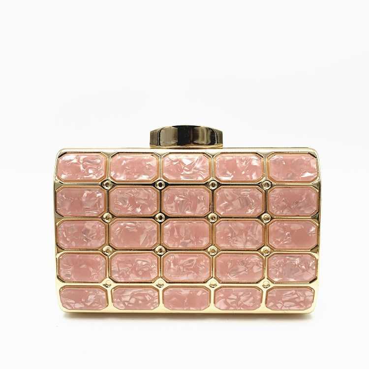 Clutch Bag Canli New Acrylic Small Square Bag Dinner Bag Banquet Bag Hand Designer Bag Fashion Evening Bag 240920