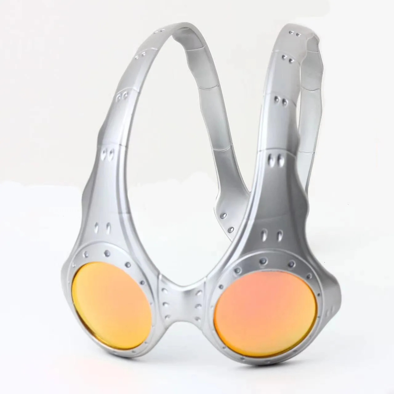Funny Sunglasses Retro Round Headband Personalized Trend Eyewear Anti-Blue Light UV Protection Full Metal Frame Party Jewelry 240929