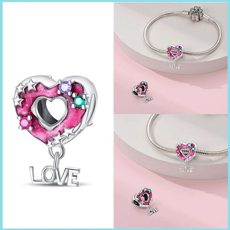 100% Real 925 Sterling Silver Heart-shaped doughnut Coffee cup Charms Fit Original Bracelet For Women Birthday Fashion Luxury Designer Jewelry