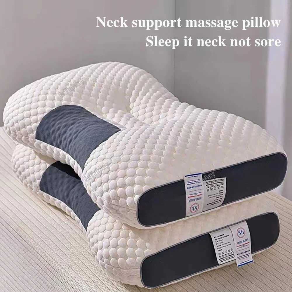 3D Neck Pillow Star Hotel Cervical Pillow Massage Pillow SPA Pillow Single Fiber Pillow Core Cervical Pillow Sleep Pillow Y240930