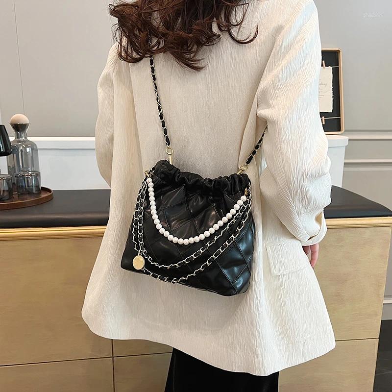 Shoulder Bags Pearl Chain Women's Handbag Leather Bag Fashion Brand Shopping Crossbody Casual Tote Messenger 68b0