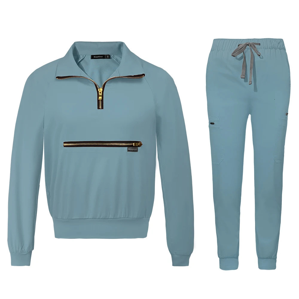 Spring Autumn Scrubs Uniform Custom Long Sleeved Hospital Sets Scrubs Woman Suit Veterinary Nurse Uniforms 240910