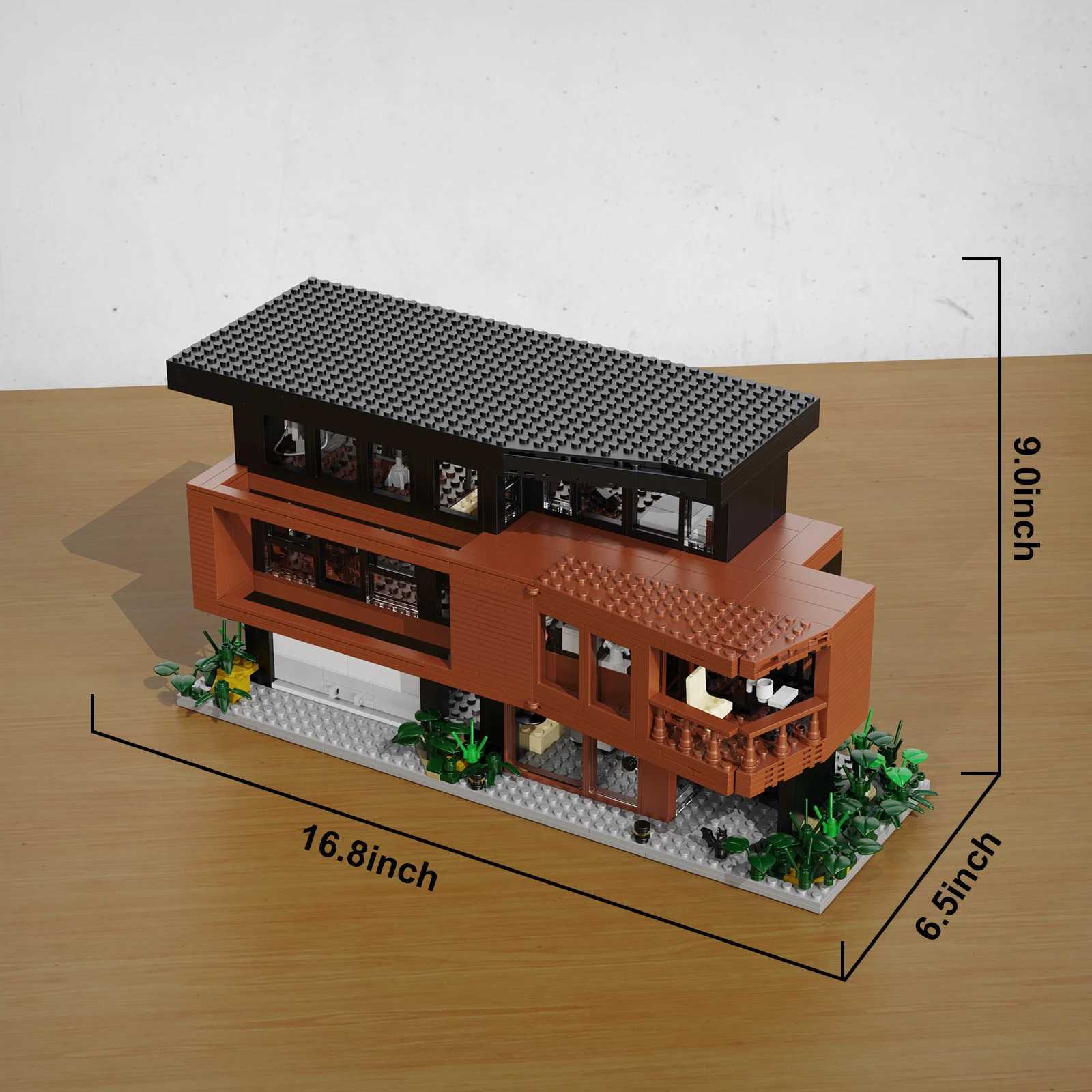 Creative DIY Wooden Block Puzzle Game Unique Design 'Moc' Twlight Home Scene Replica