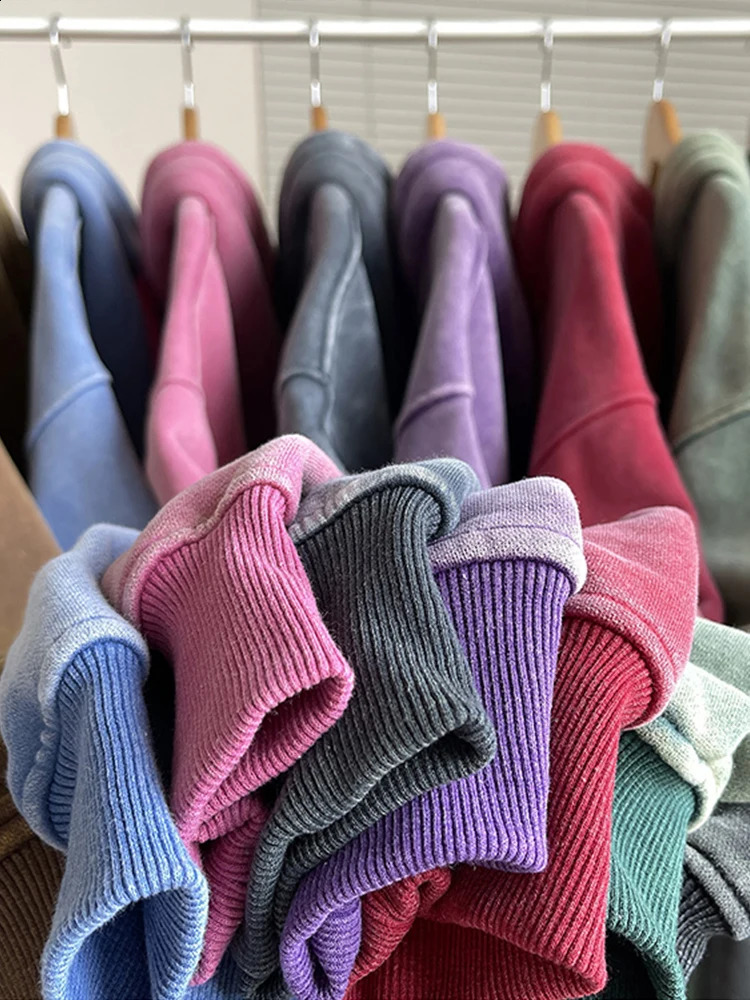 Mens Hoodie Autumn Style 360G Thick Cotton Washed Sweater Super Large Hoodie Street Clothing Y2K Neutral Hoodie Top 240927