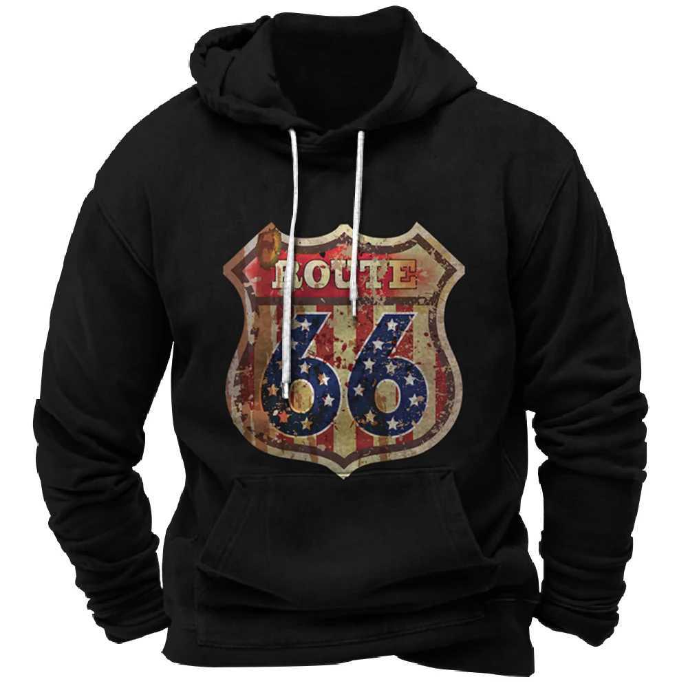Vintage Hoodie Route 66 3d Print Hoodies Fashion Sweatshirts Boy Women Sweats Mens Tracksuits Men Clothes W251020