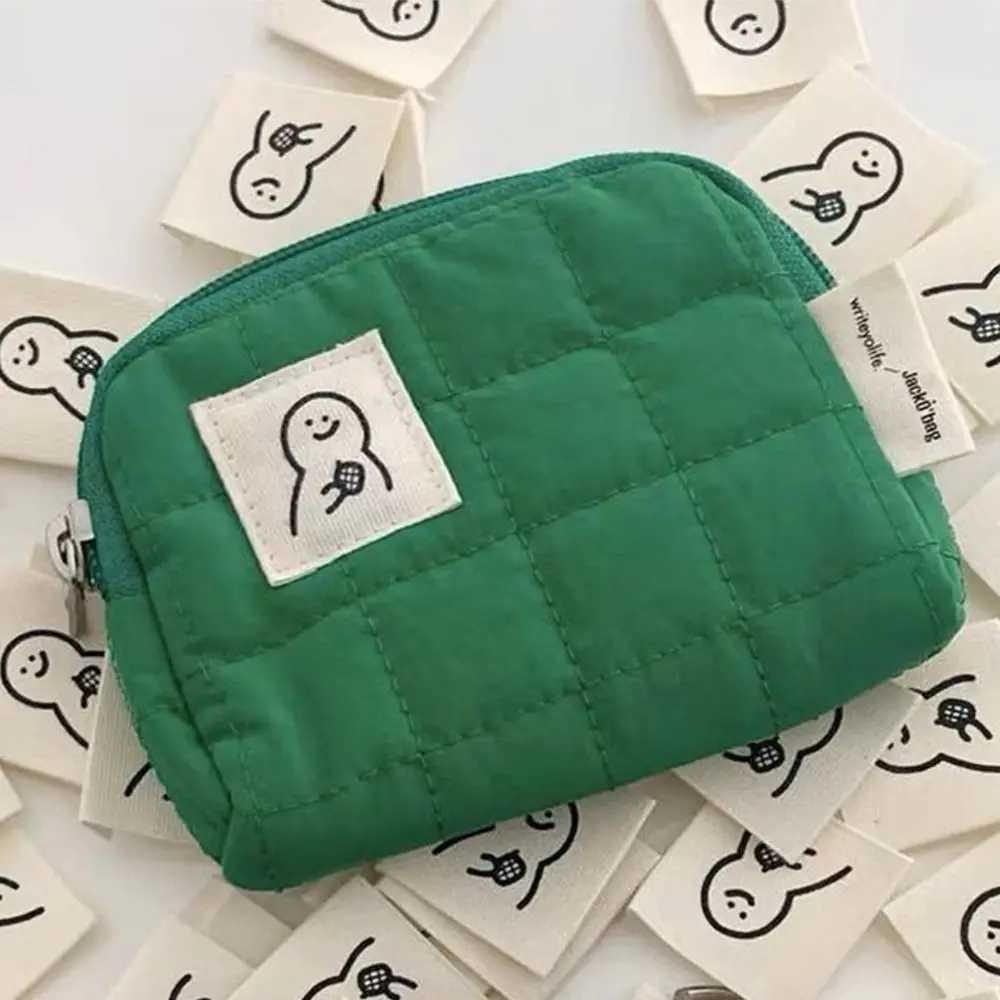 Cute Mini Makeup Bag Zipper Solid Korean Storage Bag Handbag Portable Womens Clutch Bag Travel Supplies M240930