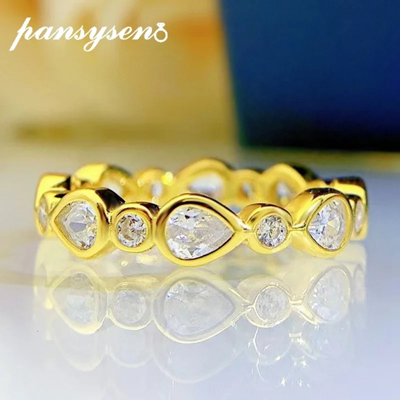 High Pear Cut Carbon Dia Engagement Ring in Rose Gold - S Sier 4 ier