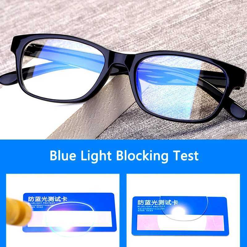 Men Women Progressive Reading Glasses Multifocal Far Near Clear Anti Blue Light Presbyopic Glasses TR90 Big Full frame BlackXJ240907