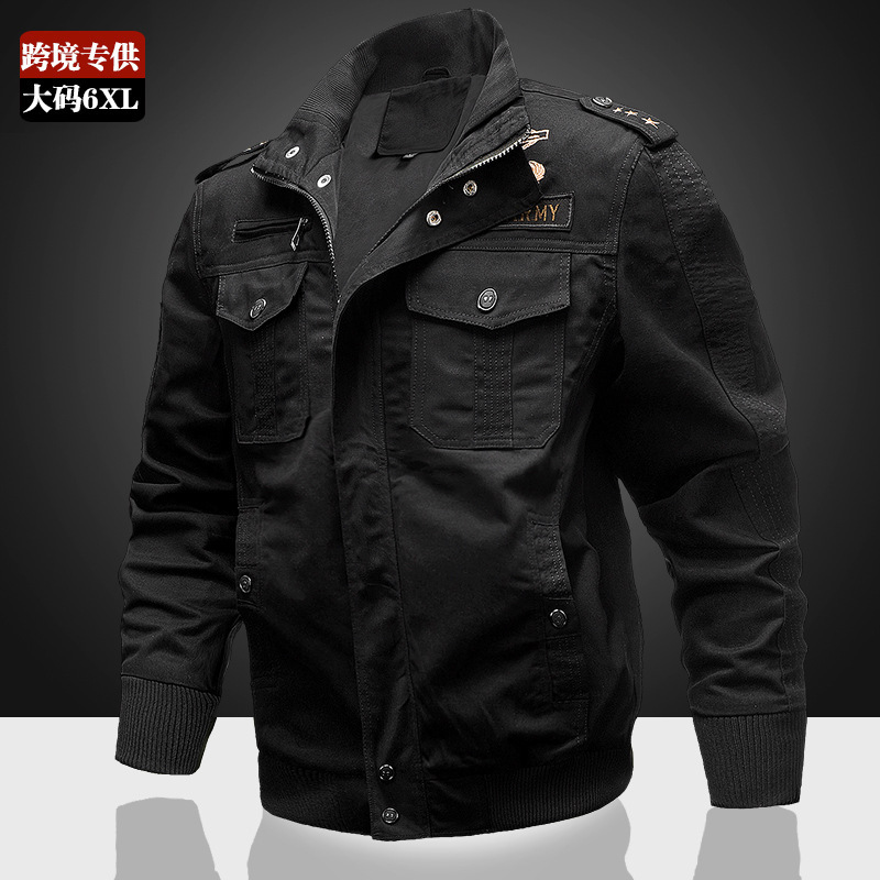Autumn and winter new clothing military fan cotton plush work clothes oversized jacket men's fashion trend